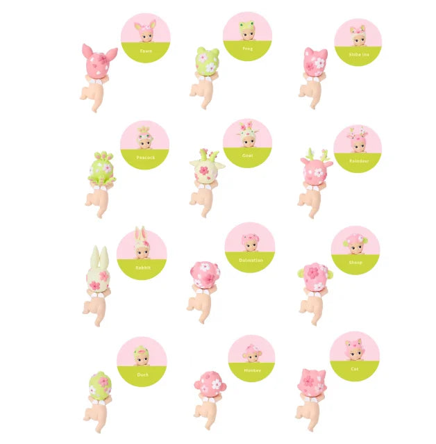 Sonny Angel Blind Box Hippers Figurines décoratives miniatures Série Fleur de cerisier Poupées Figurines d'anime…