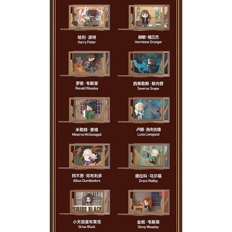 POPMART Harry Potter Poudlard série biographique boîte aveugle devinez sac jouets originaux poupée mignon Anime Figure ornements cadeau
