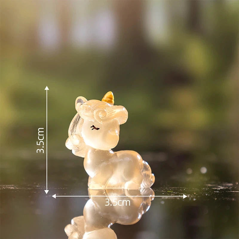 Statue licorne miniature lumineuse