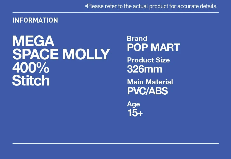 POP MART MEGA SPACE MOLLY 400% Stitch – Figurine