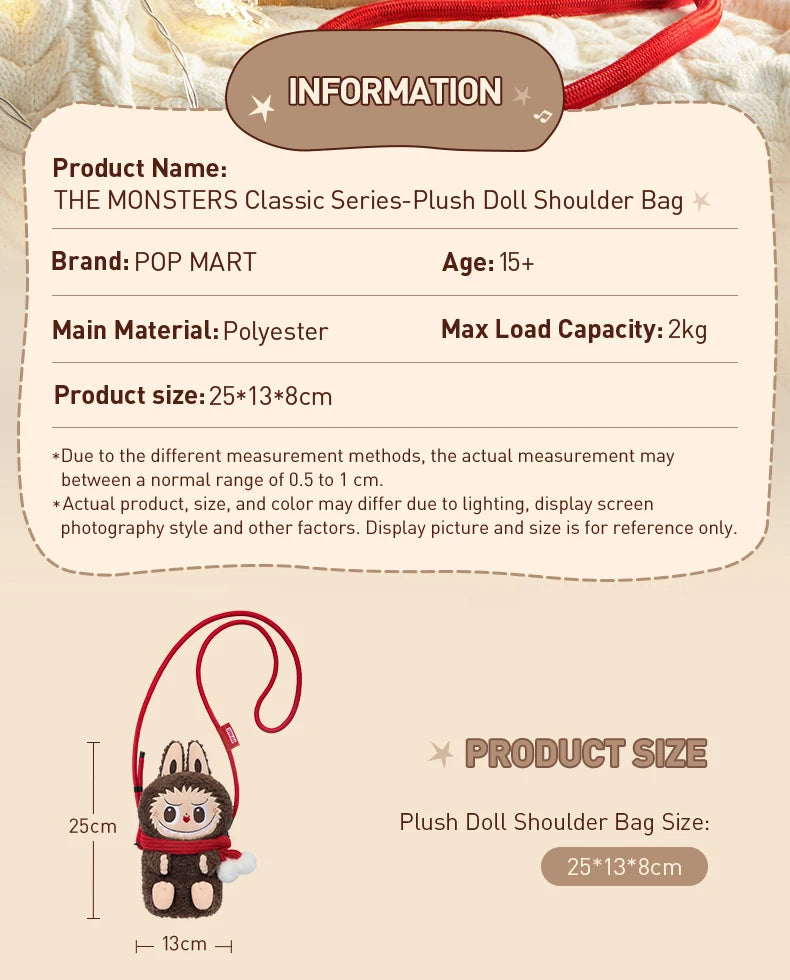 POP MART – Sac Peluche Labubu The Monsters – Édition Classique