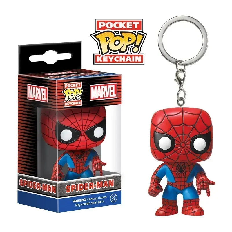 FUNKO Captain America Inro Man Deadpool Spider Man Thanos Thor porte-clés jouets poupée en vinyle figurines de jouets à collectionner meilleur cadeau pour enfant