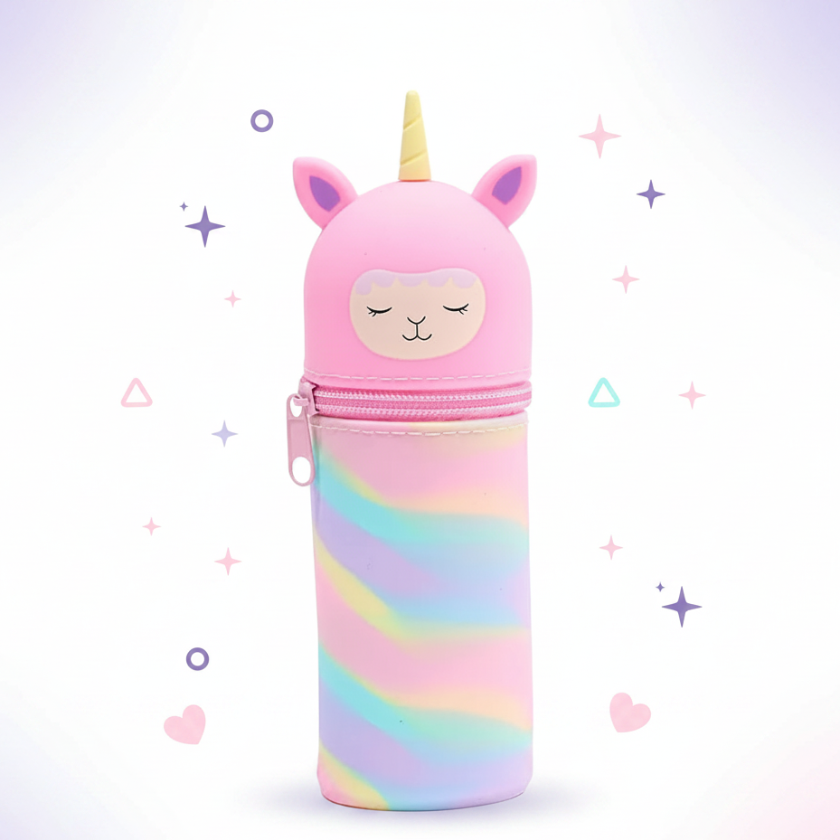 Trousse Silicone Kawaii – Forme Animal – Grande Capacité