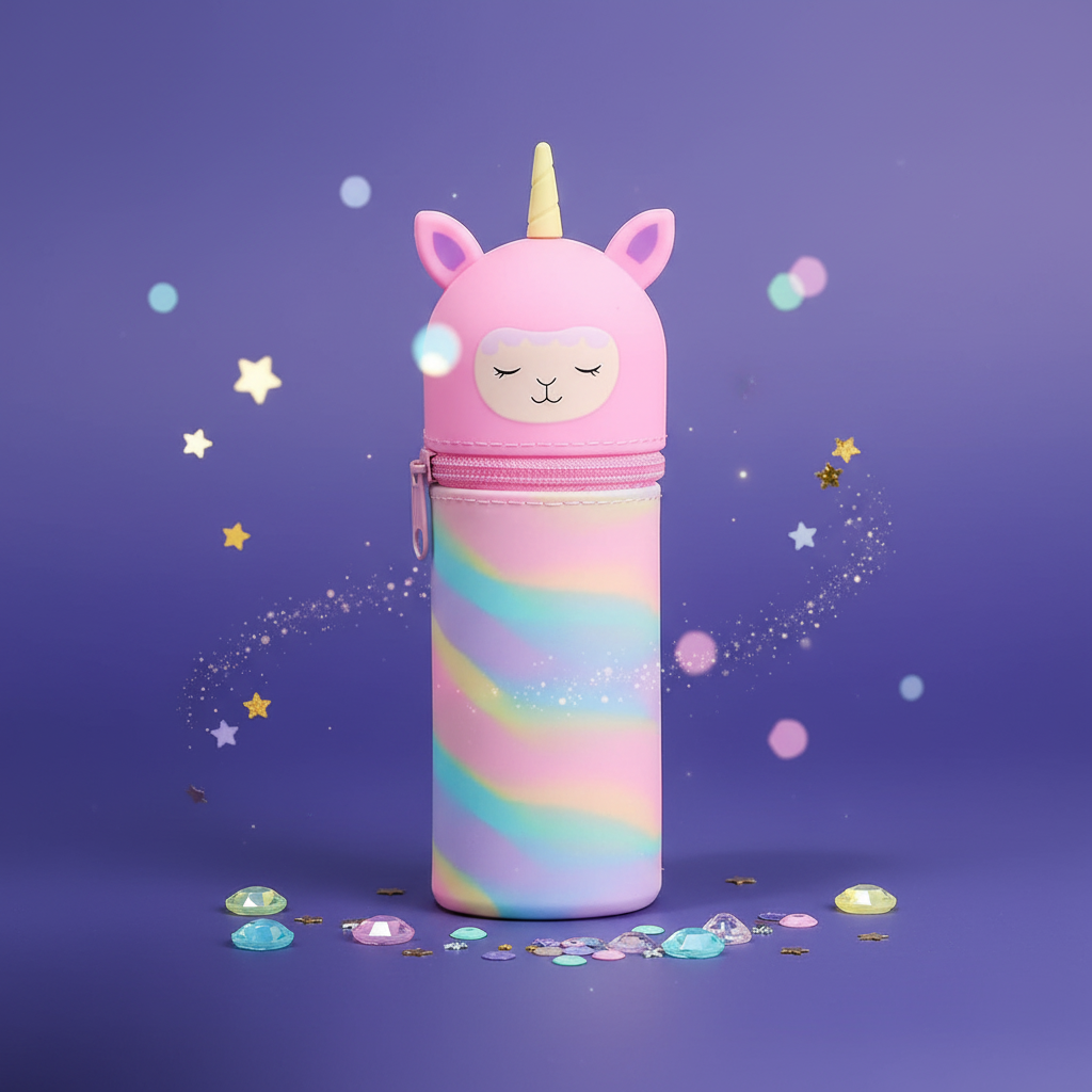 Trousse Silicone Kawaii – Forme Animal – Grande Capacité