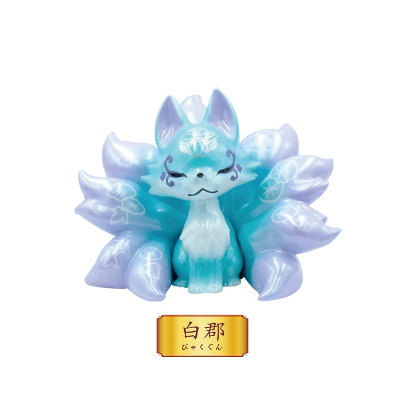 Figurine Renard à Neuf Queues Flower Bud – Série Four Seasons