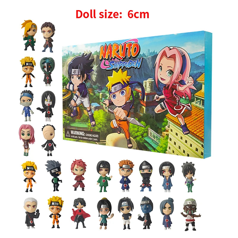 Mon Bubu Kawaii – Calendrier de l'Avent Naruto 2025 – Coffret 24 Figurines PVC