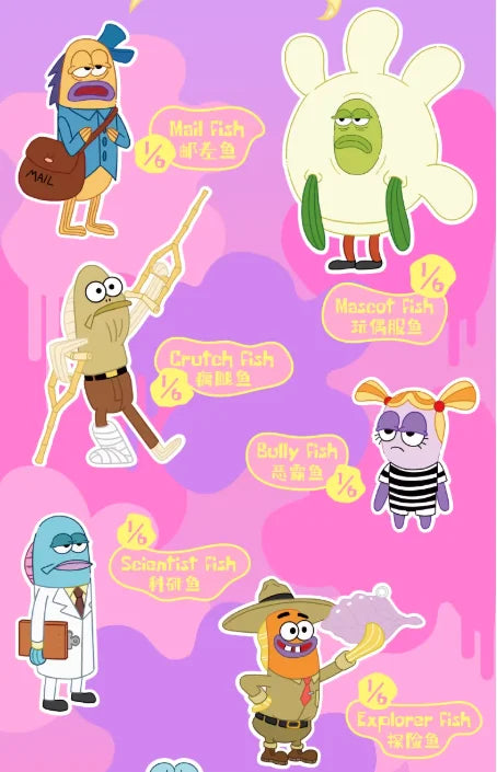 POP MART Gong Spongebob Bikini Bottom Buddies Whimsical 2.0 Series Peluches Boîte Mystère Jouets Mignons Porte-clés de…