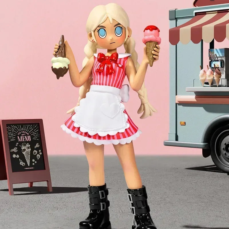 POP MART – boîte aveugle série Peach Riot Rush Hour, jouets, figurine d'action Anime Kawaii, décoration de bureau…