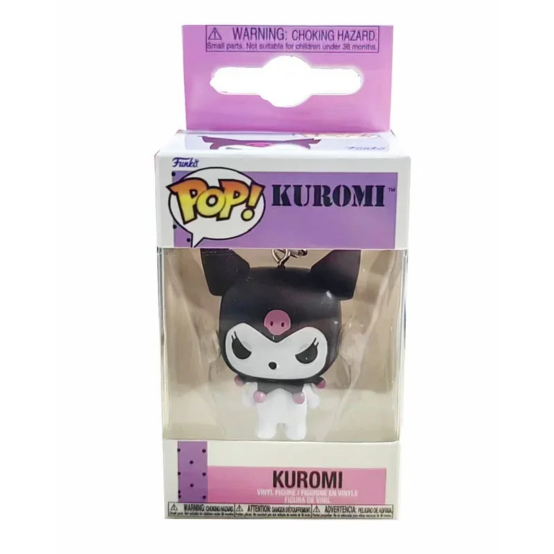 Funko Pop ma mélodie Kuromi avec Baku porte-clés jouet Hello Kitty Pochacco diable Kuromi poche Pop porte-clés modèle à collectionner jouets