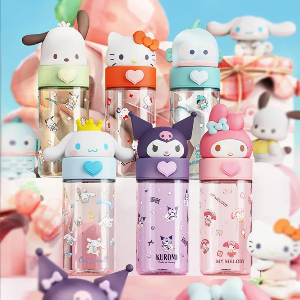 Gourde Transparente Kawaii 500ml – Hello Kitty & Friends