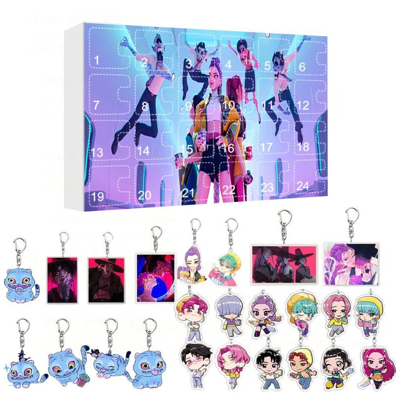 Calendrier de l’Avent Kpop Demon Hunters avec Figurines Acryliques
