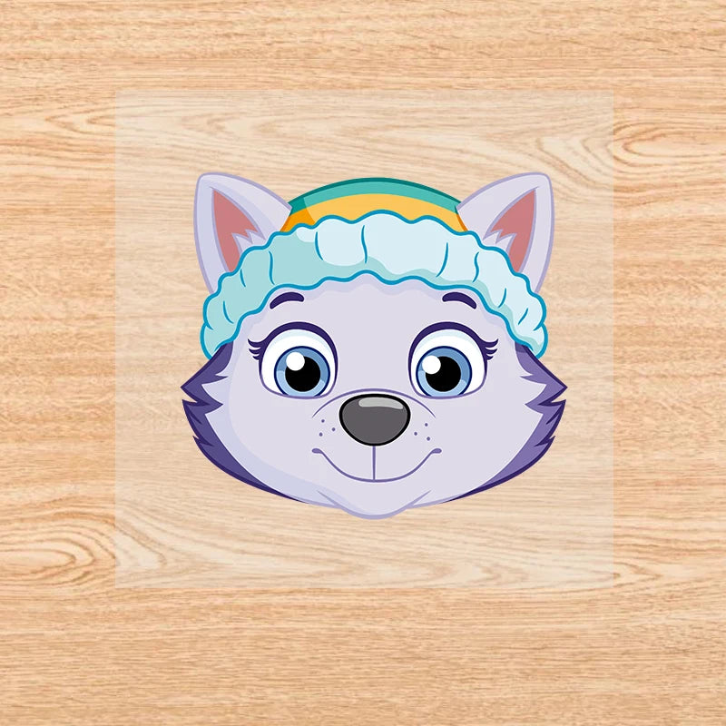 PAW Patrol - Cute Cartoon Clothing Stickers, Iron-on Patches, Kawaii Anime Heat Transfer Stickers, Cool DIY Gift, Holiday Party