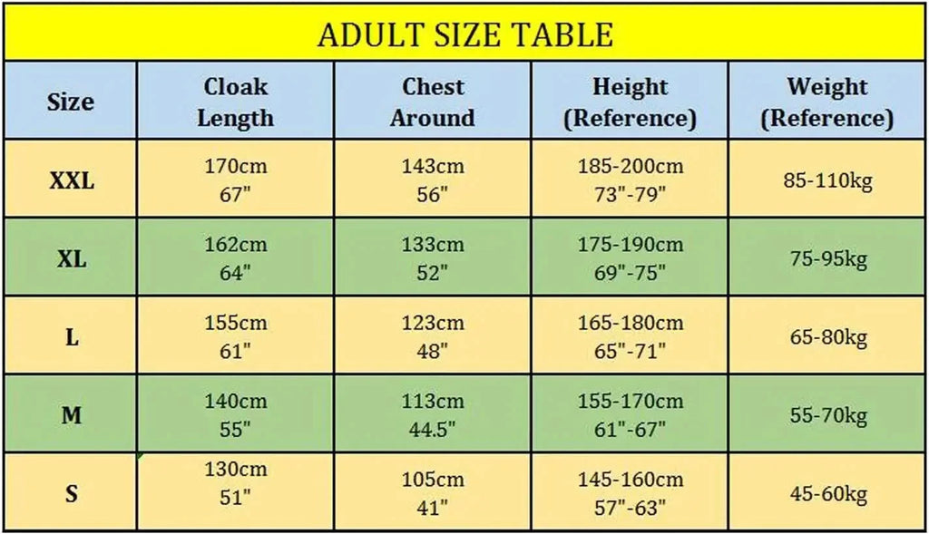 Costume médiéval à capuche – Manteau cosplay adulte