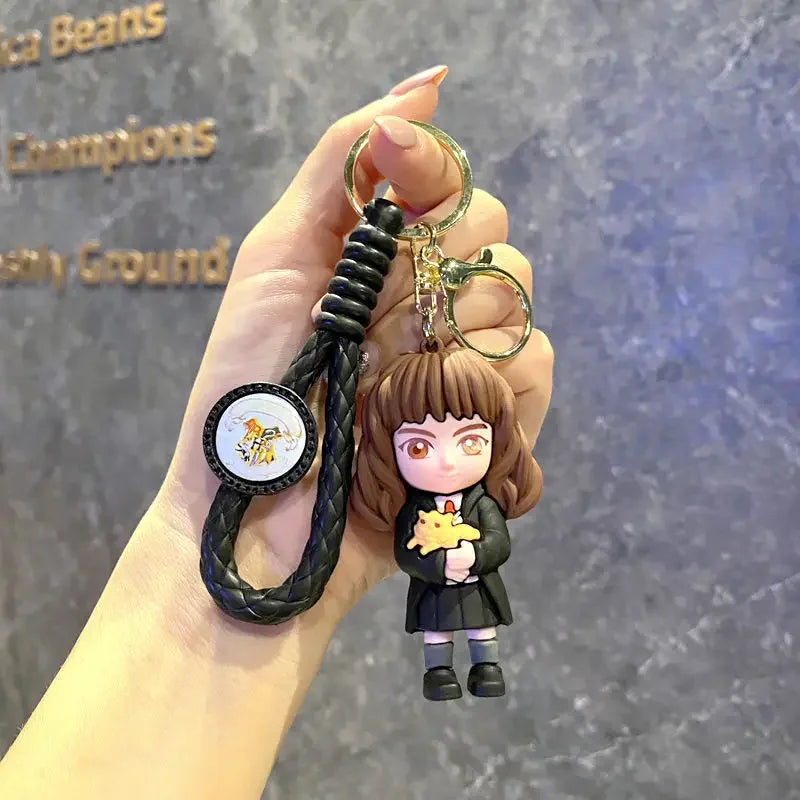 Harry Hogwarts Cute Cartoon Character Keychain Car Hanging Ornament Backpack Charm Gift for Fans Kids Handbag Keys Bag Decoration