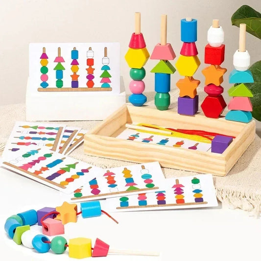 Jeu Montessori Bois – Puzzle Couleurs et Formes Bébé