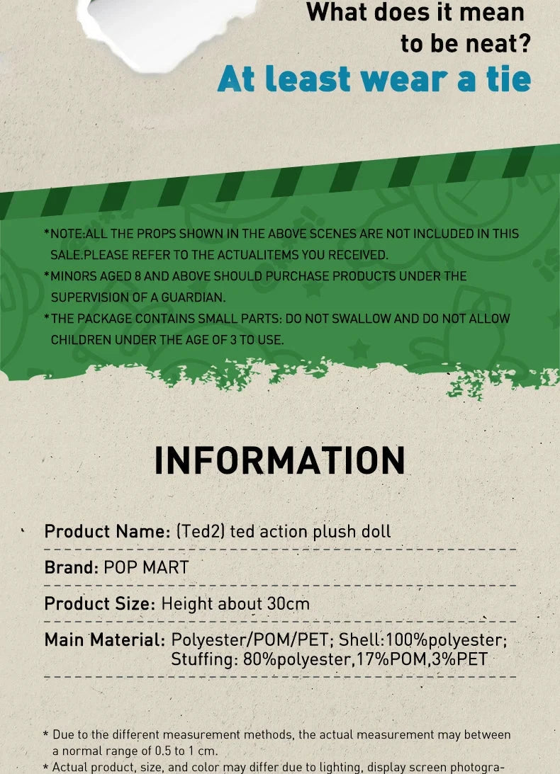 Pop Mart Figurine Articulée TED 2 Vinyle Officielle Édition Limitée Pour Collectionneurs Exigeants by POP MART INTERNATIONAL GROUP LIMITED