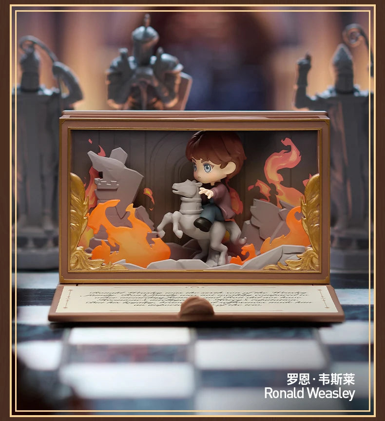 POPMART Harry Potter Poudlard série biographique boîte aveugle devinez sac jouets originaux poupée mignon Anime Figure ornements cadeau