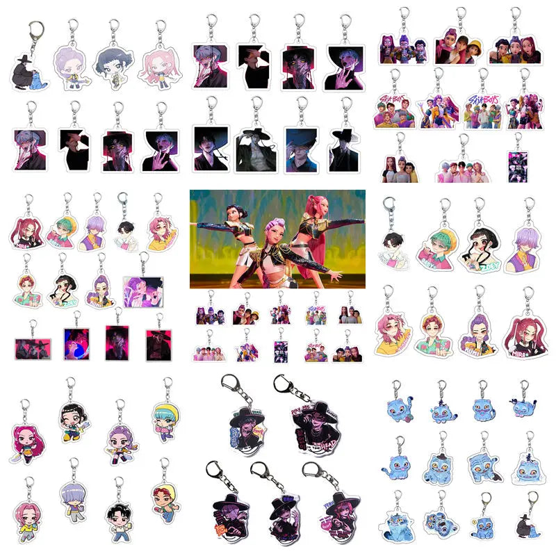 Porte-clés esthétique pour sac Kpop, chasseur de démons, tigre, fournitures de fête, Badge pour Fans, cadeaux de fête