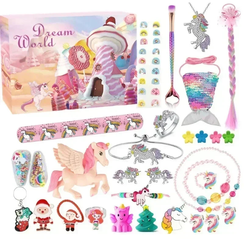 Calendrier de l’Avent Princesse & Bijoux – Coffret Cadeau de Noël Enfant