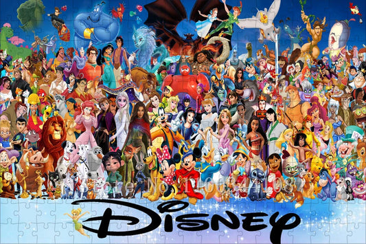 Puzzles en bois avec personnage d'animation Disney, 300/500/1000 pièces, Mickey Mouse, princesse Disney, jouets d'intelligence pour enfants