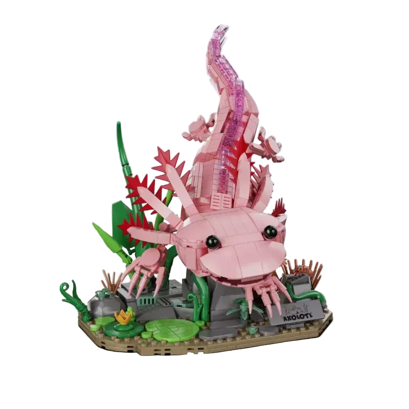 Mon Bubu Kawaii Blocs de construction Axolotl ABS 998 pièces compatible Lego modèle à assembler décoration collectionneur 14 ans et plus