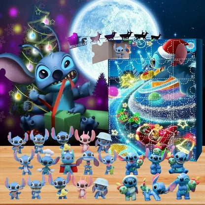 MINISO Calendrier De L Avent Stitch Disney Édition Noël Collection Limitée Avec 24 Figurines by Mon Labubu