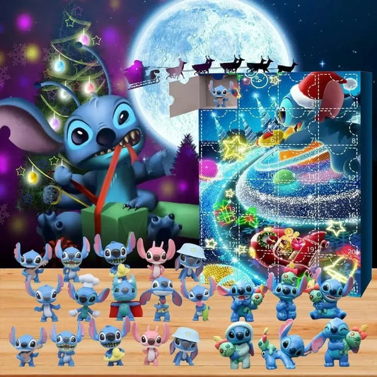 MINISO Calendrier De L Avent Stitch Disney Édition Noël Collection Limitée Avec 24 Figurines by Mon Labubu
