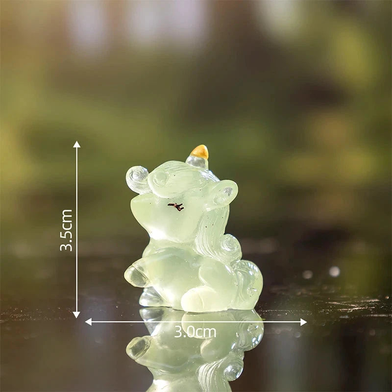 Statue licorne miniature lumineuse