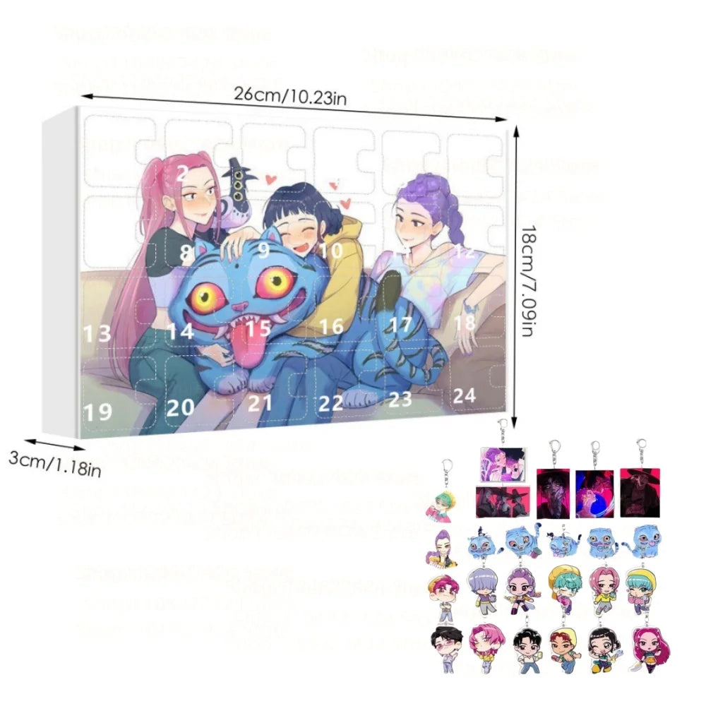 Calendrier de l’Avent Kpop Demon Hunters avec Figurines Acryliques