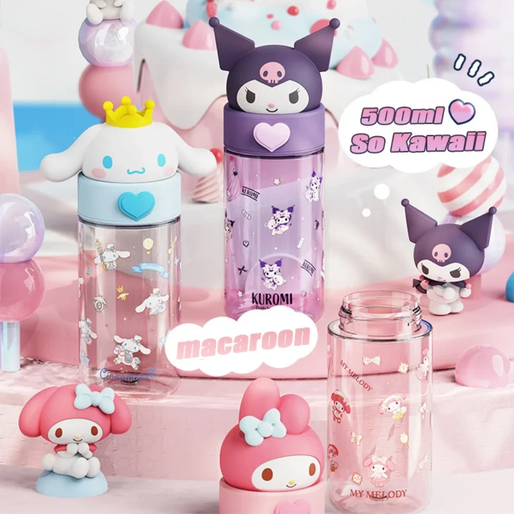 Gourde Transparente Kawaii 500ml – Hello Kitty & Friends