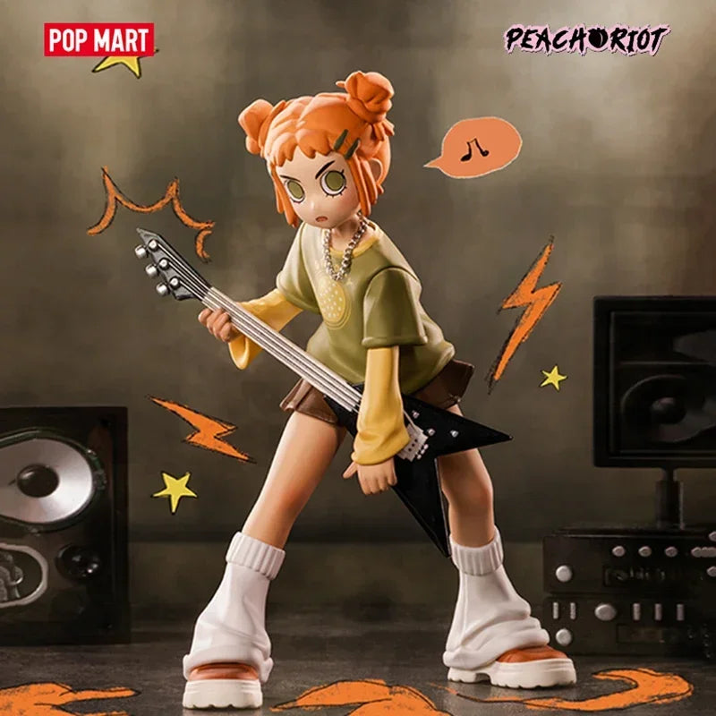 POP MART – boîte aveugle de la série Peach Riot Rise Up, jouets, figurine d'action Anime Kawaii, boîte mystère…