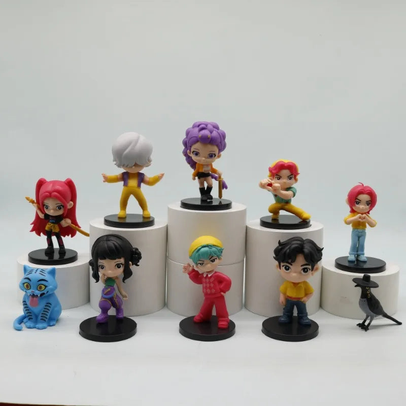 KPop chasseurs de démons dessin animé Figurine poupée jouets Mira Rumi Zoey Huntrix PVC modèle Statue Collection décoration cadeaux d'anniversaire