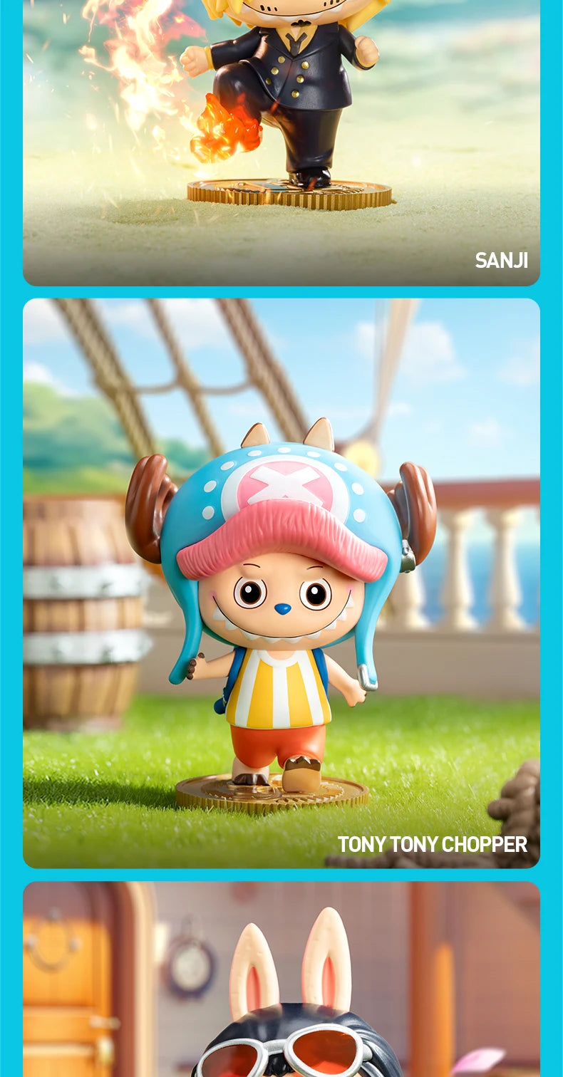 POP MART THE MONSTERS X une pièce série boîte aveugle jouets Kawaii Anime figurine Surprise boîte mystère poupées filles cadeau