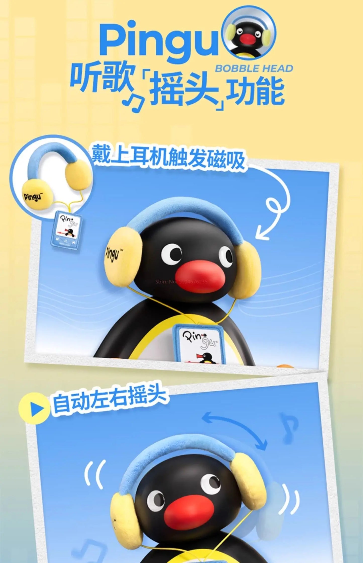 Herocross Haut-Parleur Bluetooth Pingu Peluche Magnétique Édition Limitée Collection Kawaii by POP MART INTERNATIONAL GROUP LIMITED