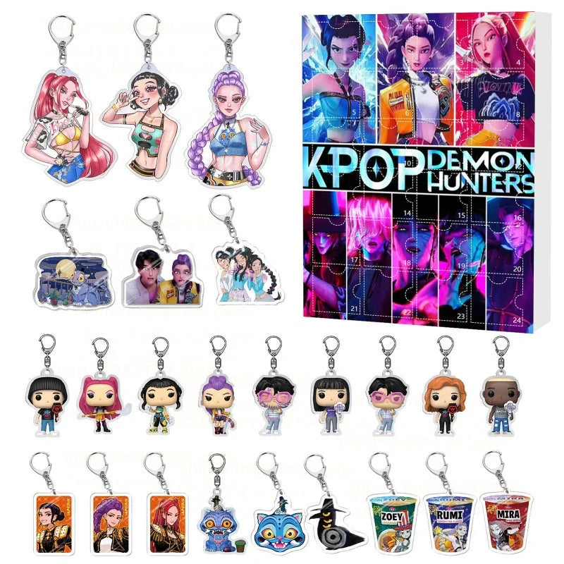 Calendrier de l’Avent Kpop Demon Hunters avec Figurines Acryliques