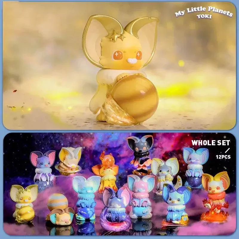 Pop Mart YOKI My Little Planets Blind Box figurine PVC 8cm art toy kawaii série planètes hidden style