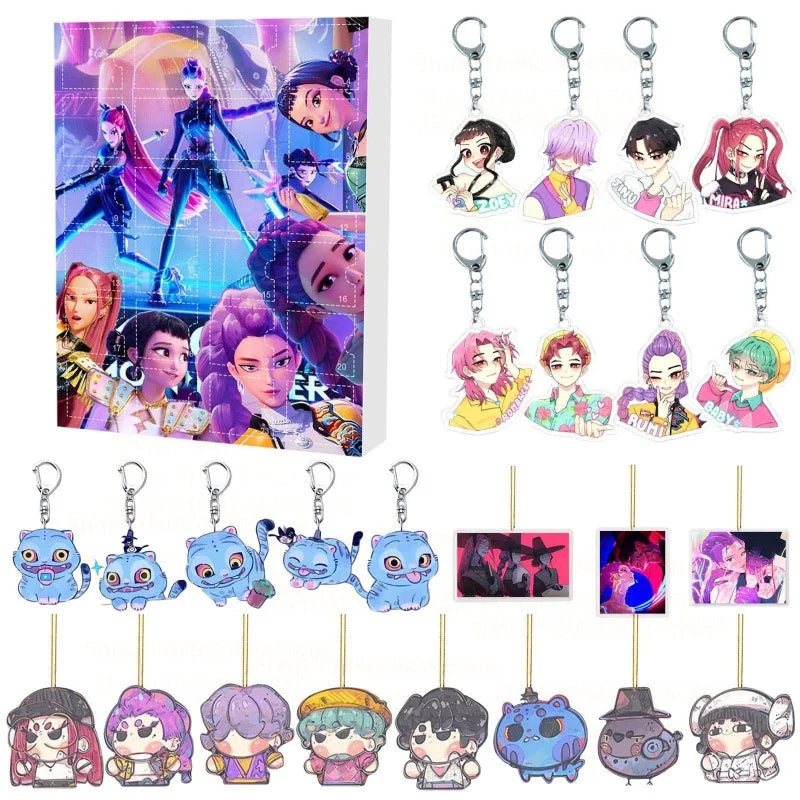 Calendrier de l’Avent Kpop Demon Hunters avec Figurines Acryliques
