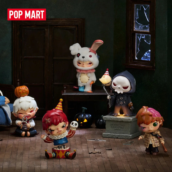 POP MART – boîte aveugle de figurines de la série de carnaval des monstres Hirono, 1 pièce/6 pièces