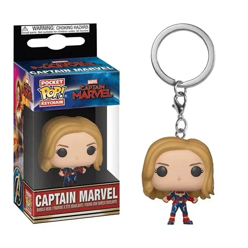 FUNKO Captain America Inro Man Deadpool Spider Man Thanos Thor porte-clés jouets poupée en vinyle figurines de jouets à collectionner meilleur cadeau pour enfant
