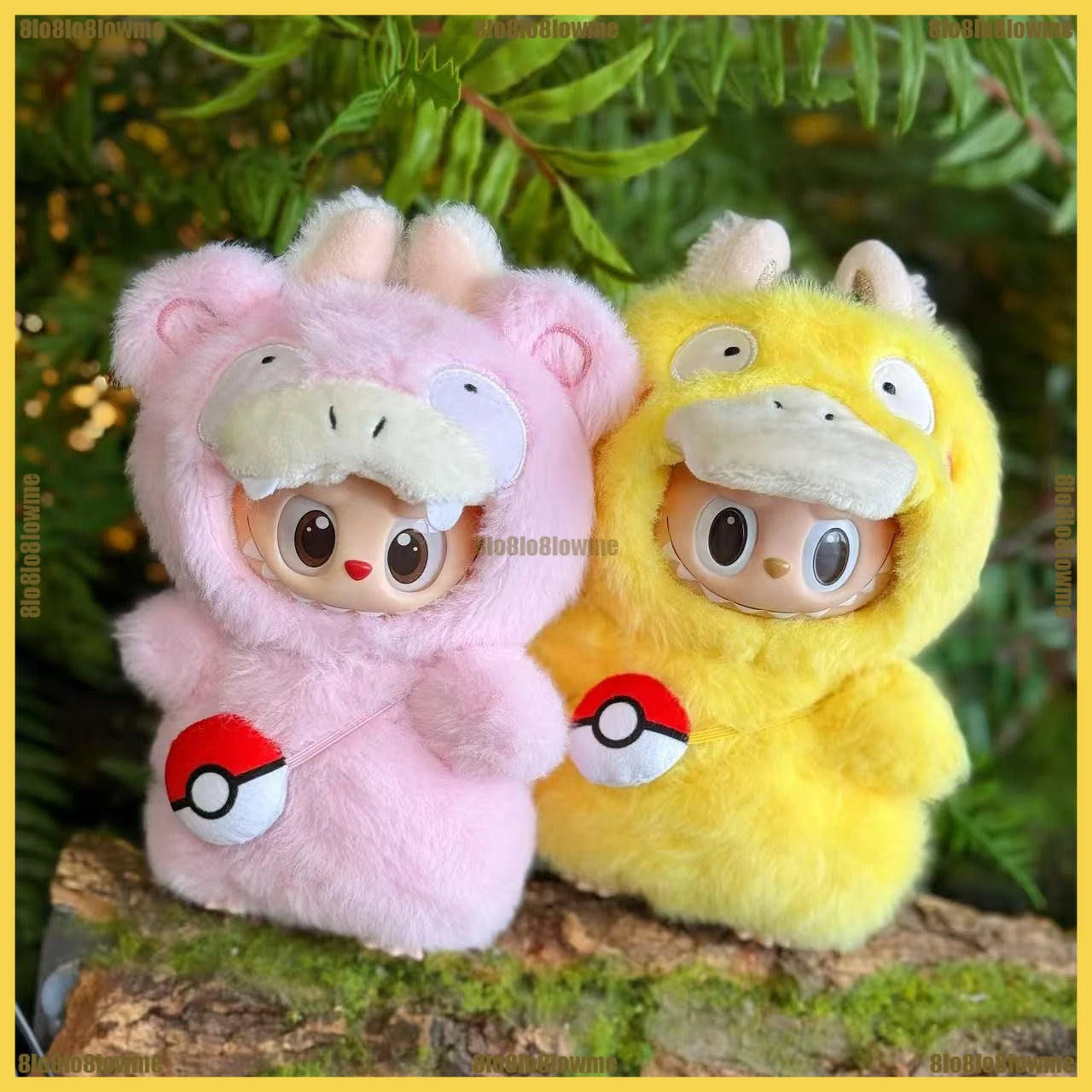 Kawaii Labubu Poupée Peluche Tenue Avec Sac À Dos Psycanard Slowpoke Charmander