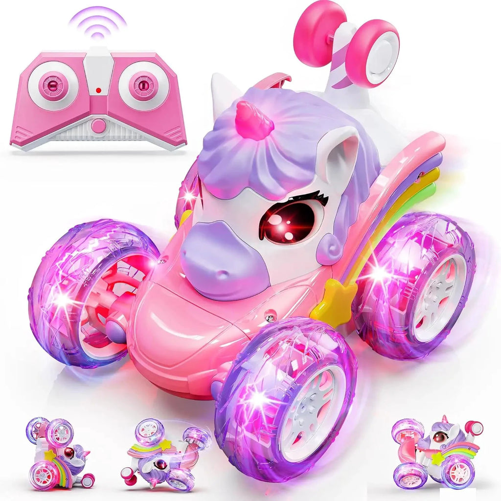Unicorn Light-Up Remote Control Car Cartoon