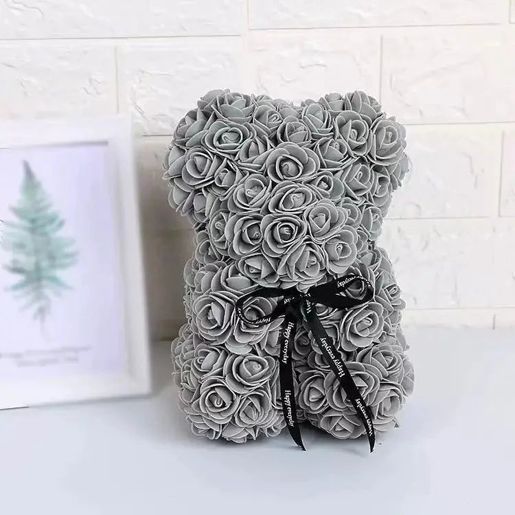 Rose Bear – Ours en Roses Artificielles en Mousse