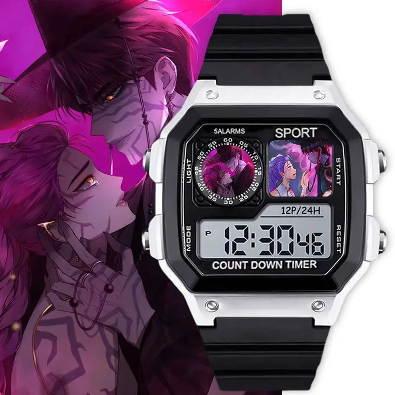 KPop Demon Hunters LED montres numériques Anime femmes montre électronique bracelet en Silicone dessin animé Sport de plein air montre-bracelet horloge cadeaux