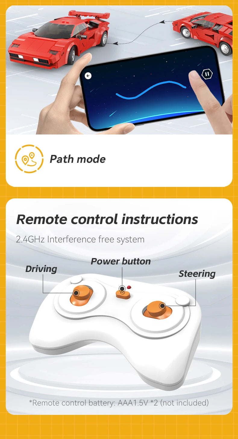 Cada 1:20 RC Voiture De Course En Blocs De Construction Ville Technologique Édition Limitée by Mon Labubu