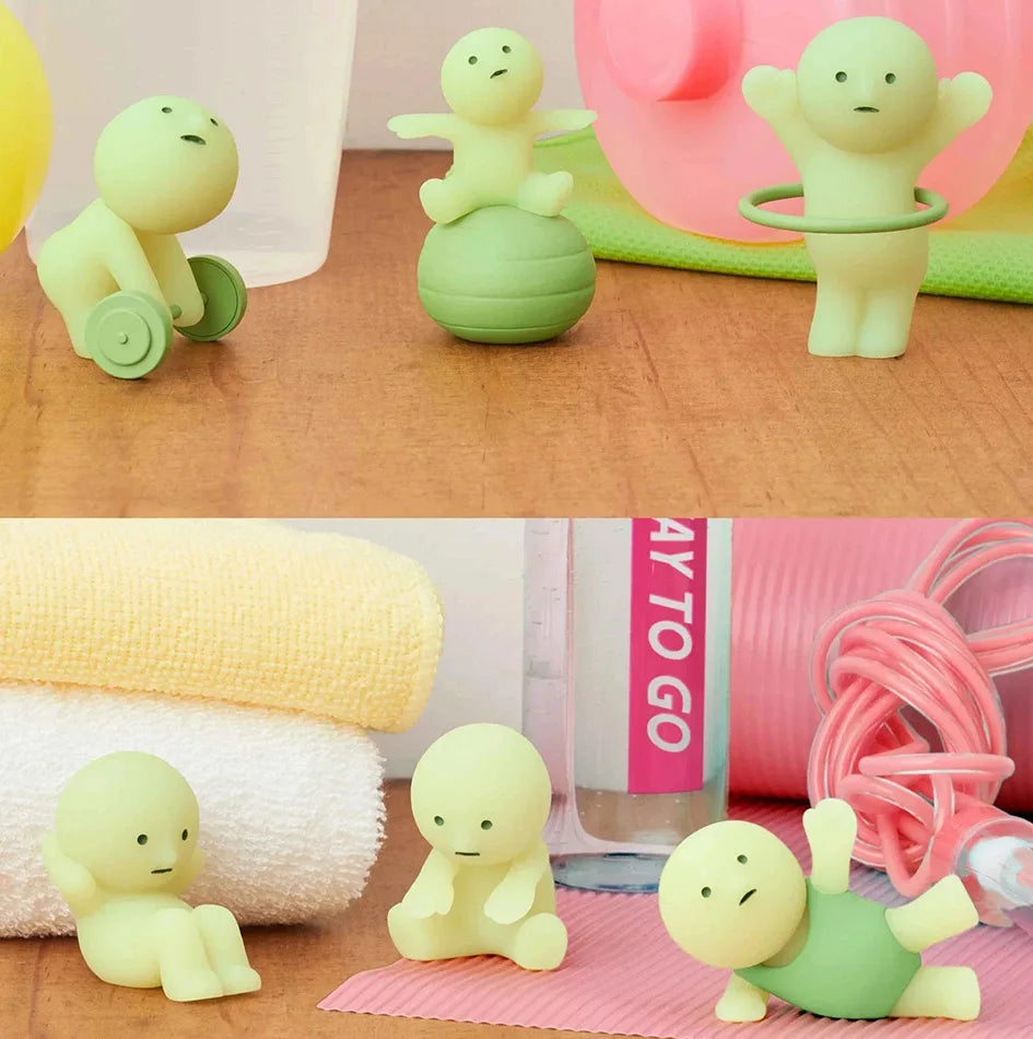 Mon Bubu Kawaii – Série Chambre Yoga – Coffret Figurines Noctilucentes PVC 7 cm