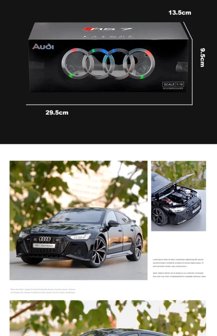 WELLY Audi RS7 Sportback 1:18 – Modèle de voiture en alliage