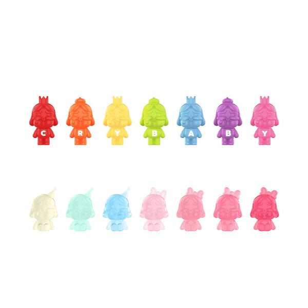 POP MART POP BEAN CRYBABY MINI FIGURE - Ensemble arc-en-ciel / Ensemble de couleurs dégradées