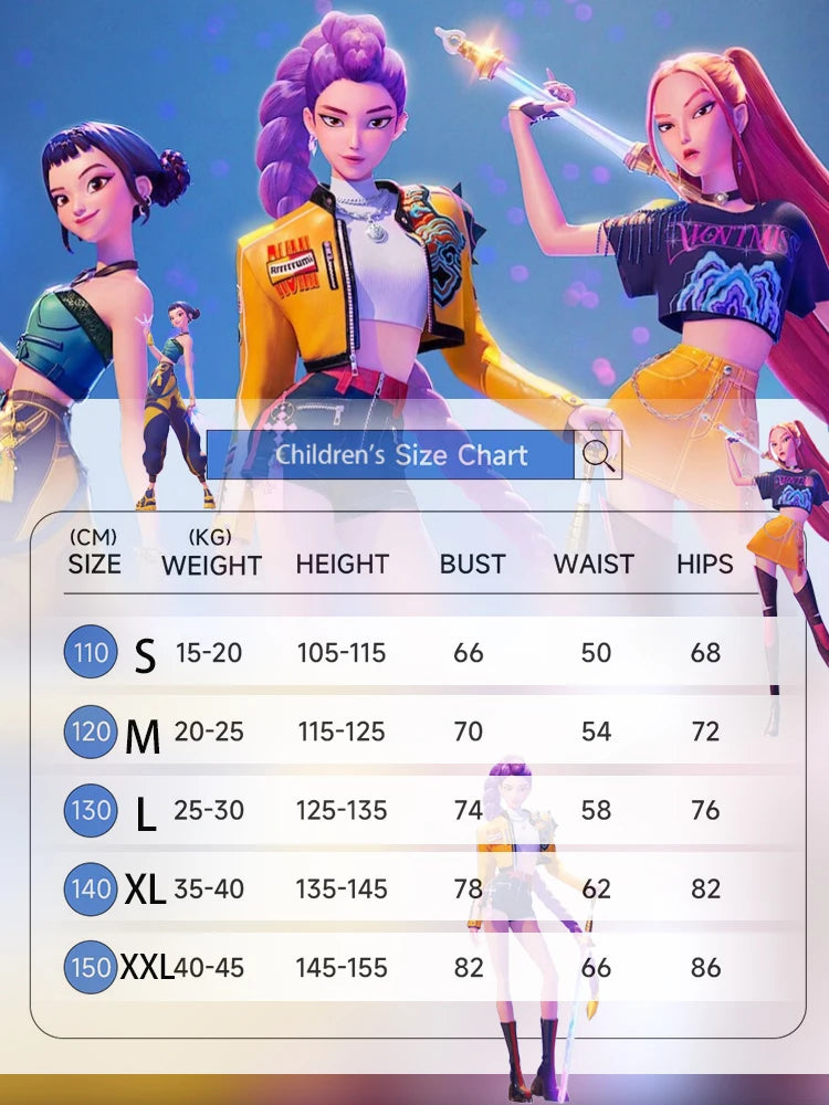 Rumi Cosplay Halloween Costume K-Pop Demon Hunters Zoey Mira Character Major Role Play Costume 3D Prints for Stage Performance