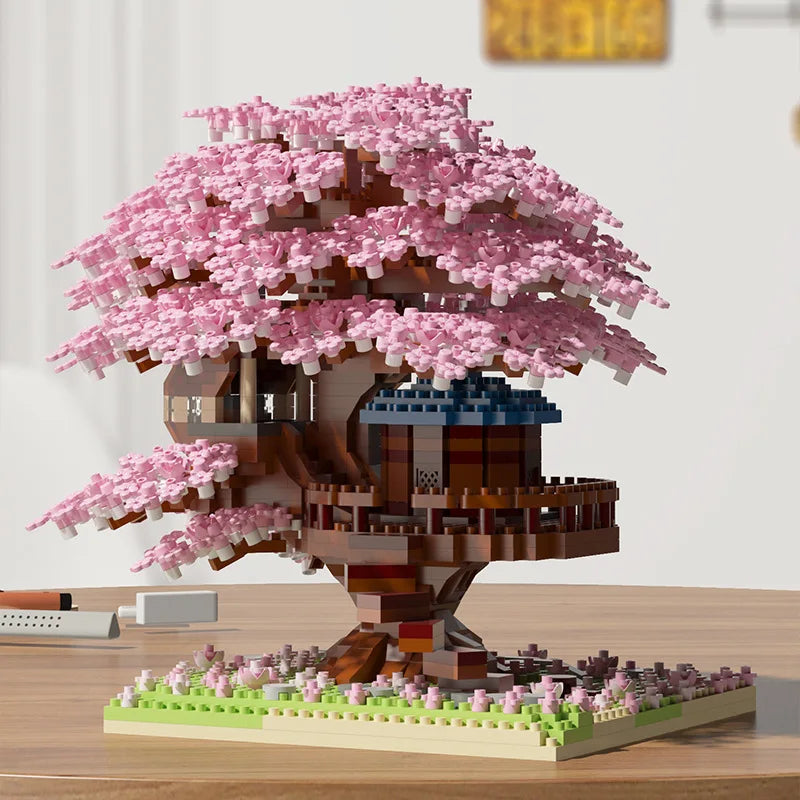 Arbre Sakura - Blocs de construction avec LED