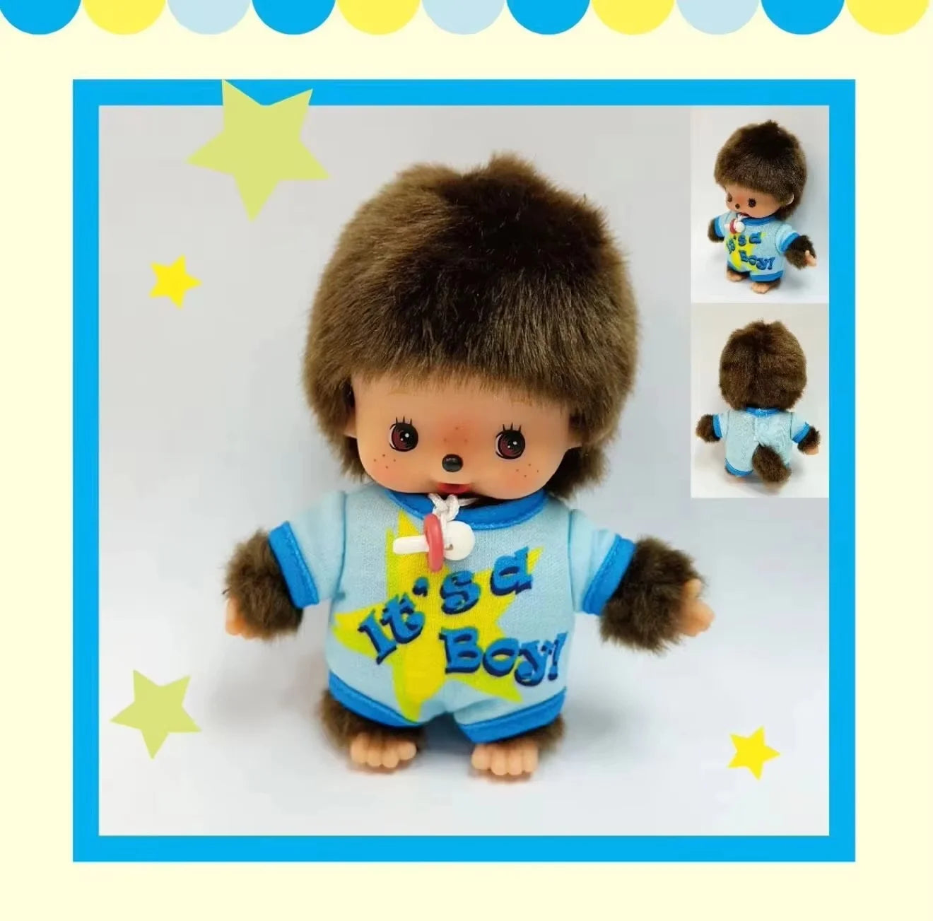 New Original Monchhichi Baby Boy Girl Baby Backpack Pendant Wearing A Onesie Model Kawaii Doll Monchhichi Key Chain Gift Toys